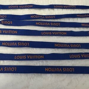 12 ft of Louis Vuitton Blue and Orange Ribbon for DIYs